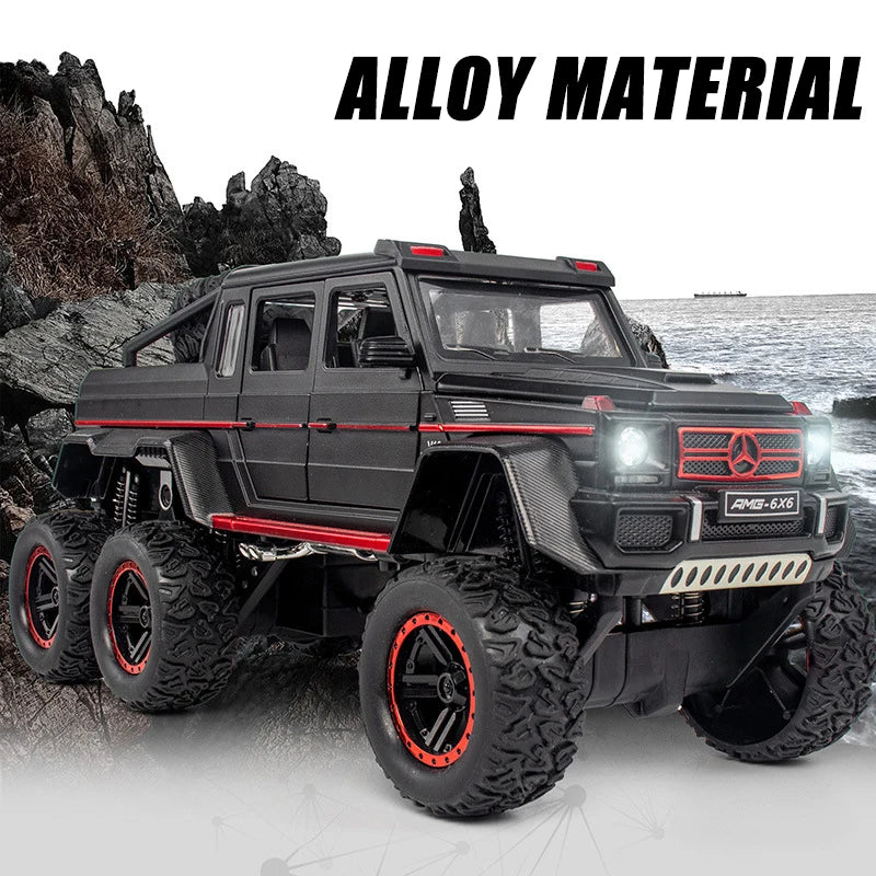 Premium Diecast Model Car Mercedes AMG G63 6x6 Alloy Off Road SUV Gift - ToylandEU