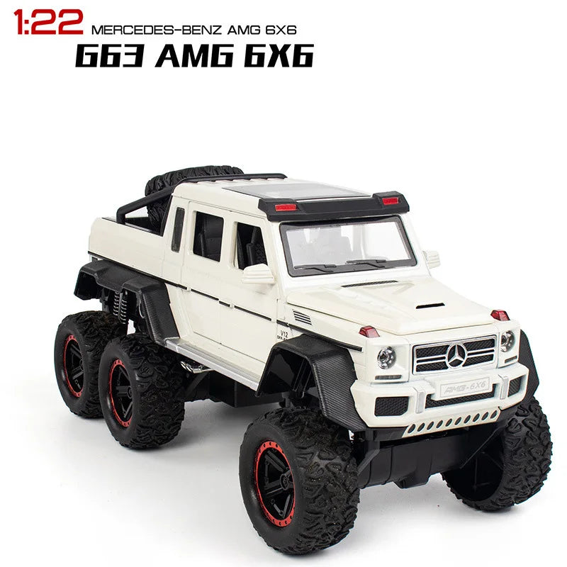 Premium Diecast Model Car Mercedes AMG G63 6x6 Alloy Off Road SUV Gift - ToylandEU