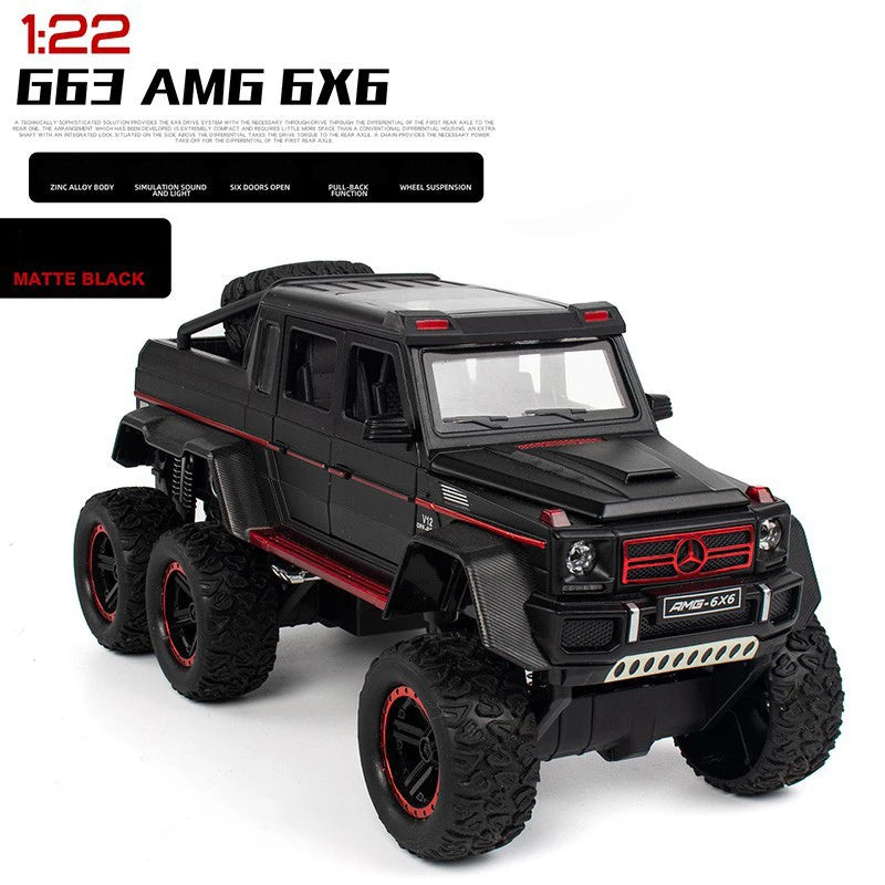 Premium Diecast Model Car Mercedes AMG G63 6x6 Alloy Off Road SUV Gift - ToylandEU