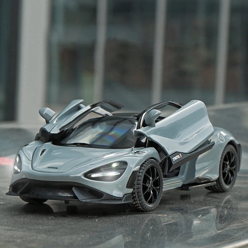 Premium Diecast Model Car One Thirty Second Scale McLaren 765LT Alloy DIY Self Designed Ornament For Boyfriend Gift - ToylandEU