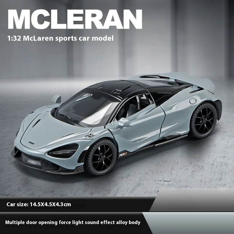 Premium Diecast Model Car One Thirty Second Scale McLaren 765LT Alloy DIY Self Designed Ornament For Boyfriend Gift - ToylandEU