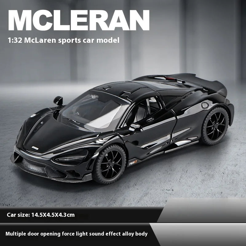 Premium Diecast Model Car One Thirty Second Scale McLaren 765LT Alloy DIY Self Designed Ornament For Boyfriend Gift - ToylandEU