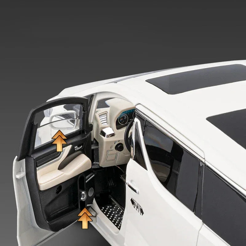 Premium Diecast Model Car OneTo18 Lexus LM300 Sound And Light For Collectors - ToylandEU