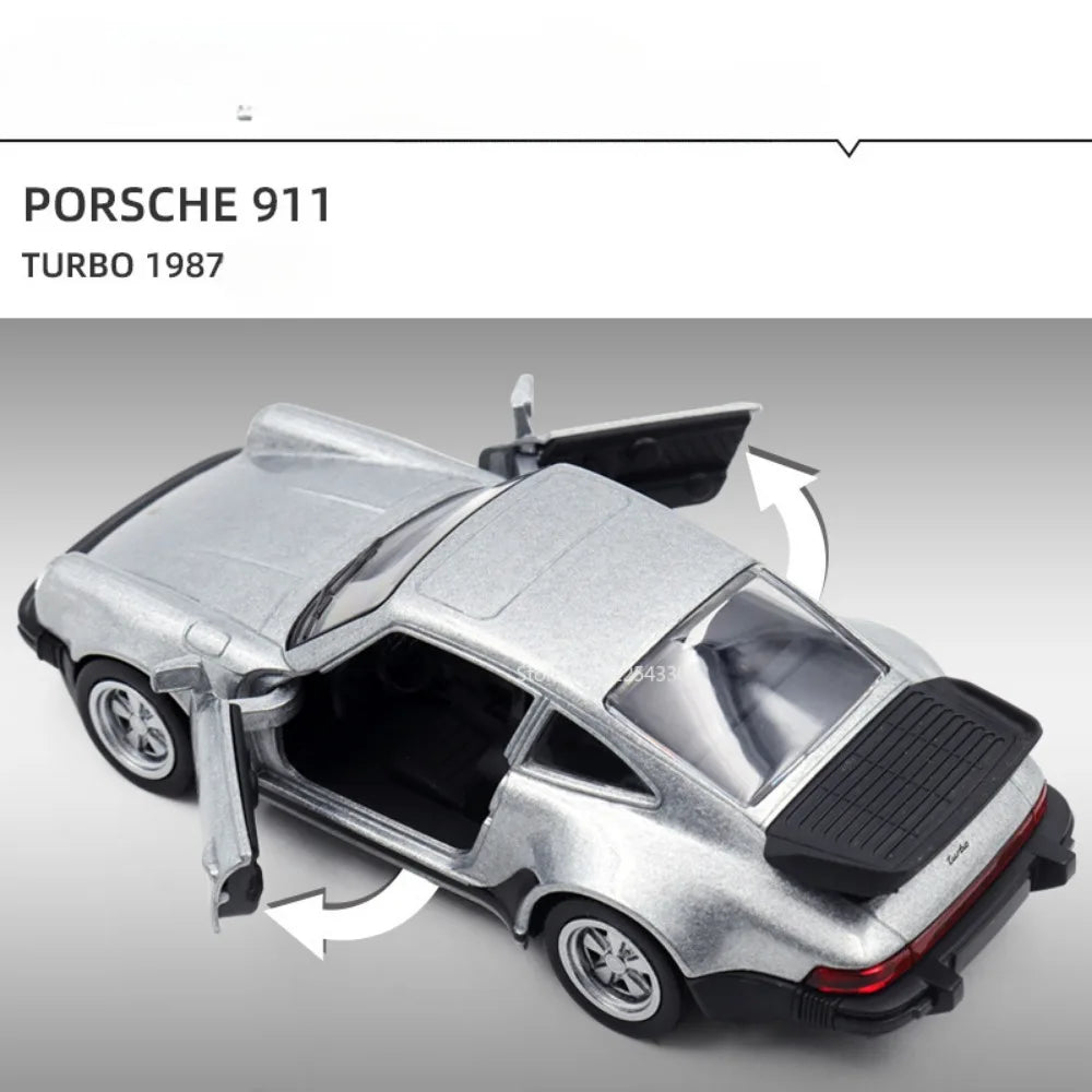 Premium Diecast Model Car Porsche 911 Turbo With Pull Back Action For Boys - ToylandEU