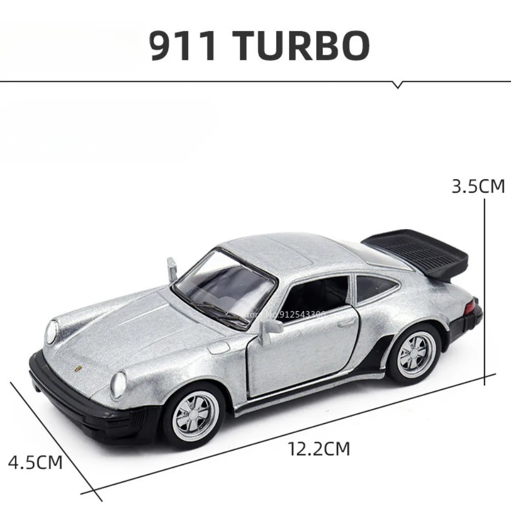 Premium Diecast Model Car Porsche 911 Turbo With Pull Back Action For Boys - ToylandEU