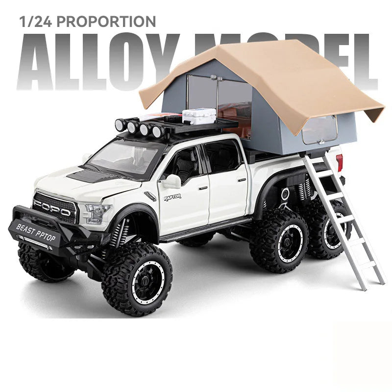 Premium Diecast Model Car Raptor F150 Alloy Body Pull Back With Light And Sound For Boys Birthday Gift - ToylandEU