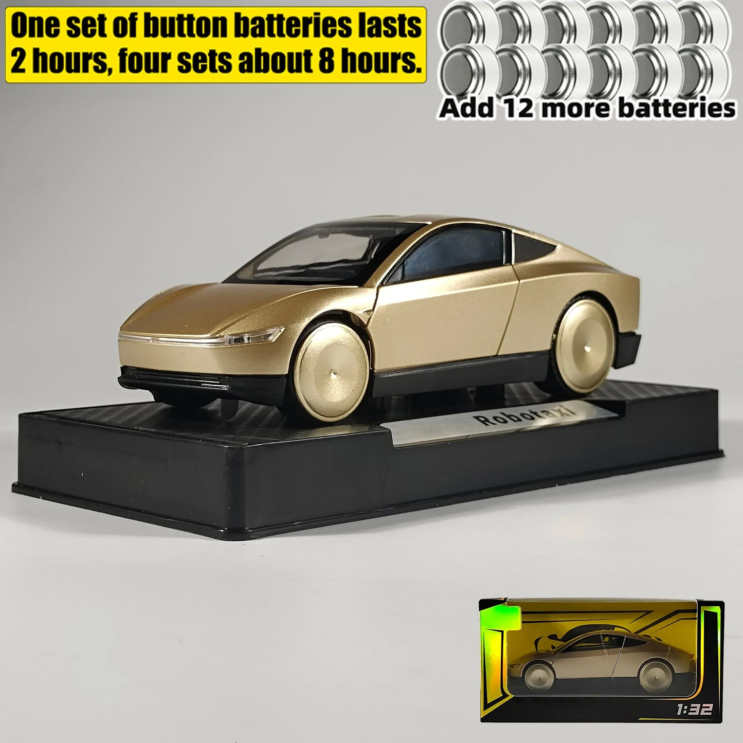 Premium Diecast Model Car Robotaxi Driverless With Sound And Light For Kids - ToylandEU