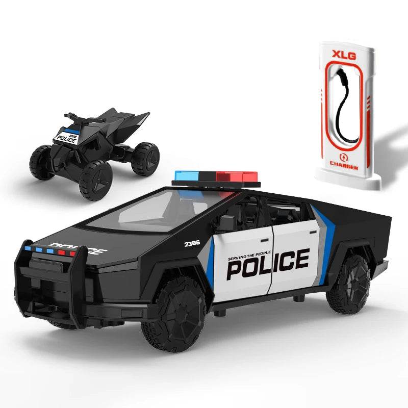 Premium Diecast Police Model Car 1 24 Scale With Sound And Light Pull Back Action For Boys - ToylandEU