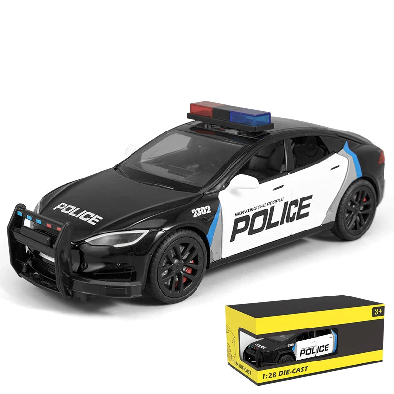 Premium Diecast Police Model Car 1 24 Scale With Sound And Light Pull Back Action For Boys - ToylandEU