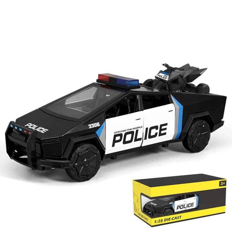 Premium Diecast Police Model Car 1 24 Scale With Sound And Light Pull Back Action For Boys - ToylandEU