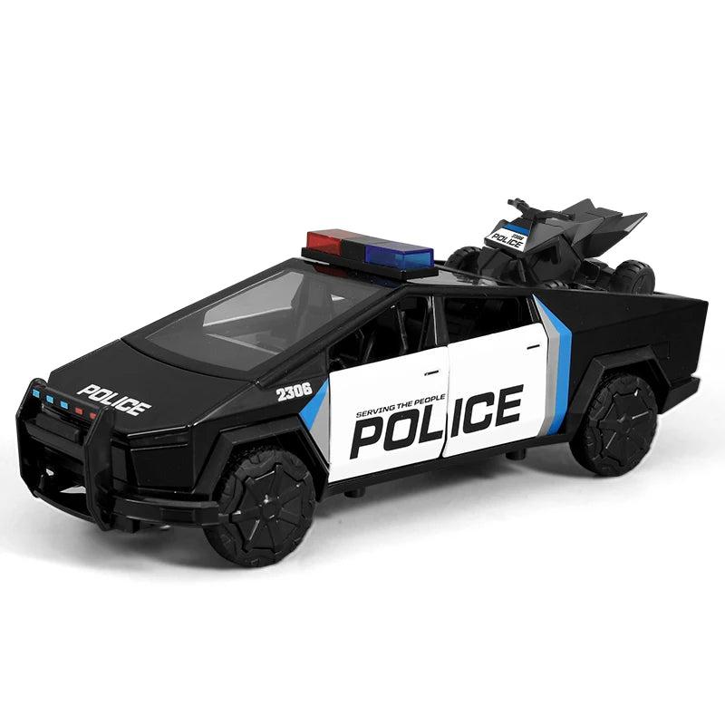 Premium Diecast Police Model Car 1 24 Scale With Sound And Light Pull Back Action For Boys - ToylandEU