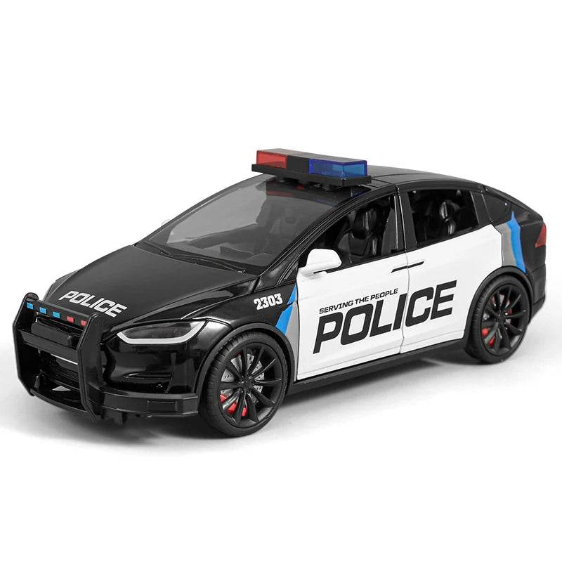 Premium Diecast Police Model Car 1 24 Scale With Sound And Light Pull Back Action For Boys - ToylandEU
