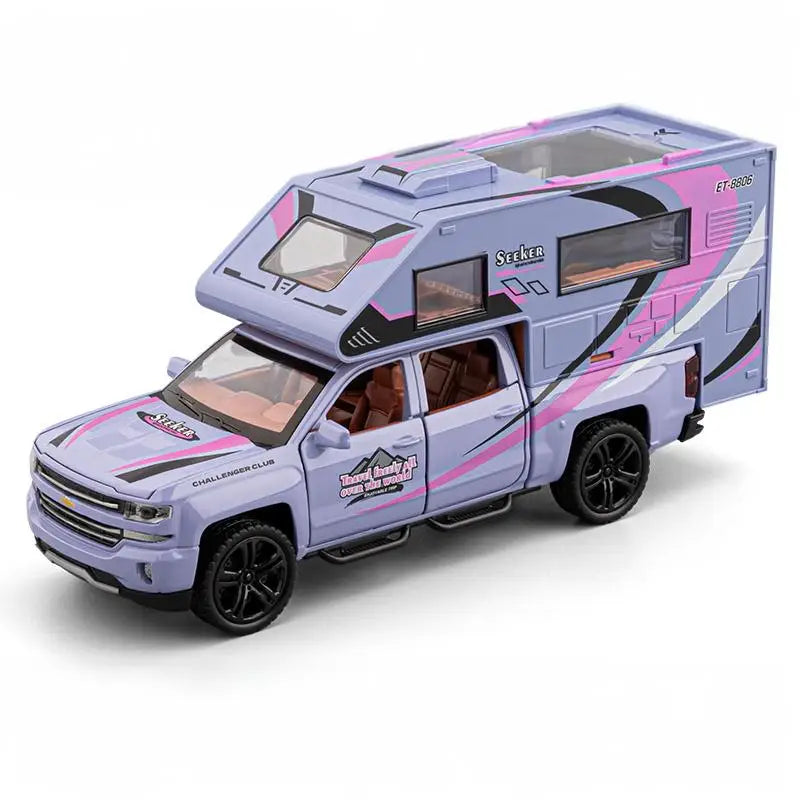 Premium Diecast SUV Model 1 To 32 Scale Chalet Camping RV Edition With Sound And Light For Adult Collectors - ToylandEU