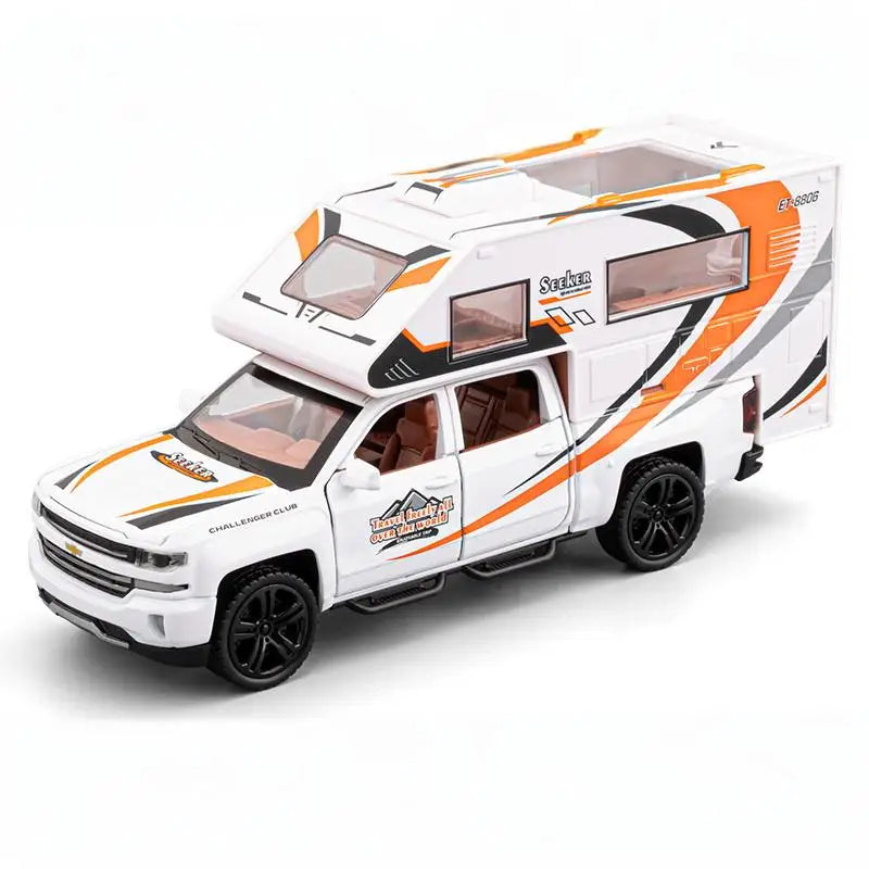 Premium Diecast SUV Model 1 To 32 Scale Chalet Camping RV Edition With Sound And Light For Adult Collectors - ToylandEU