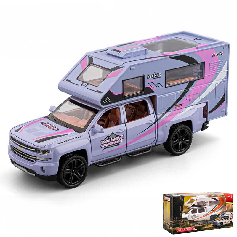 Premium Diecast SUV Model 1 To 32 Scale Chalet Camping RV Edition With Sound And Light For Adult Collectors - ToylandEU