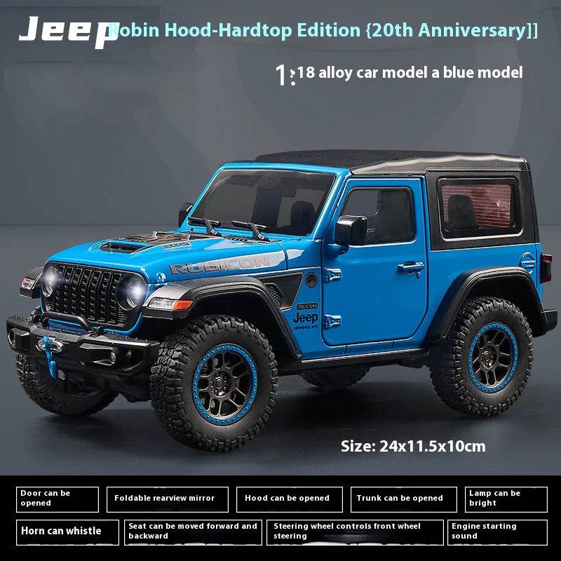 Premium Diecast Sound Lights 1 18 Jeep Wrangler Boys - ToylandEU