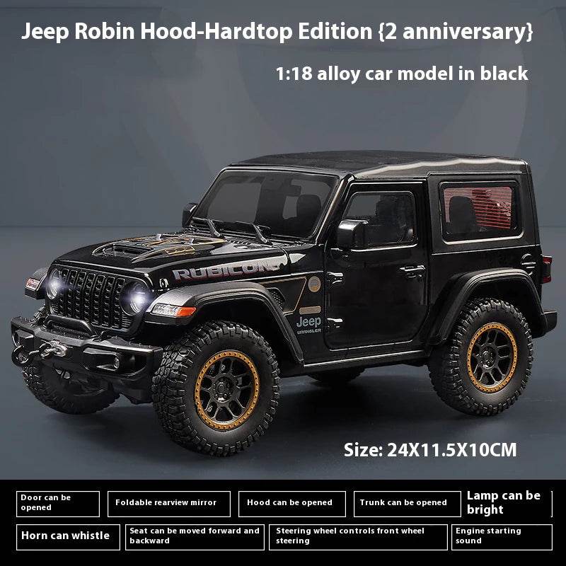 Premium Diecast Sound Lights 1 18 Jeep Wrangler Boys - ToylandEU