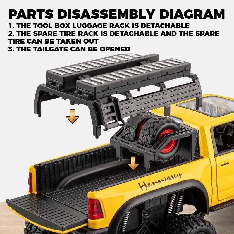 Premium Diecast Truck Sound Light Pull Back For Collectors - ToylandEU