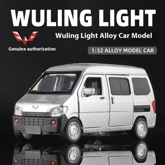 Premium Diecast Vehicle Model 1 To 32 Scale Wuling Rongguang Van With Sound And Light For Collectors - ToylandEU