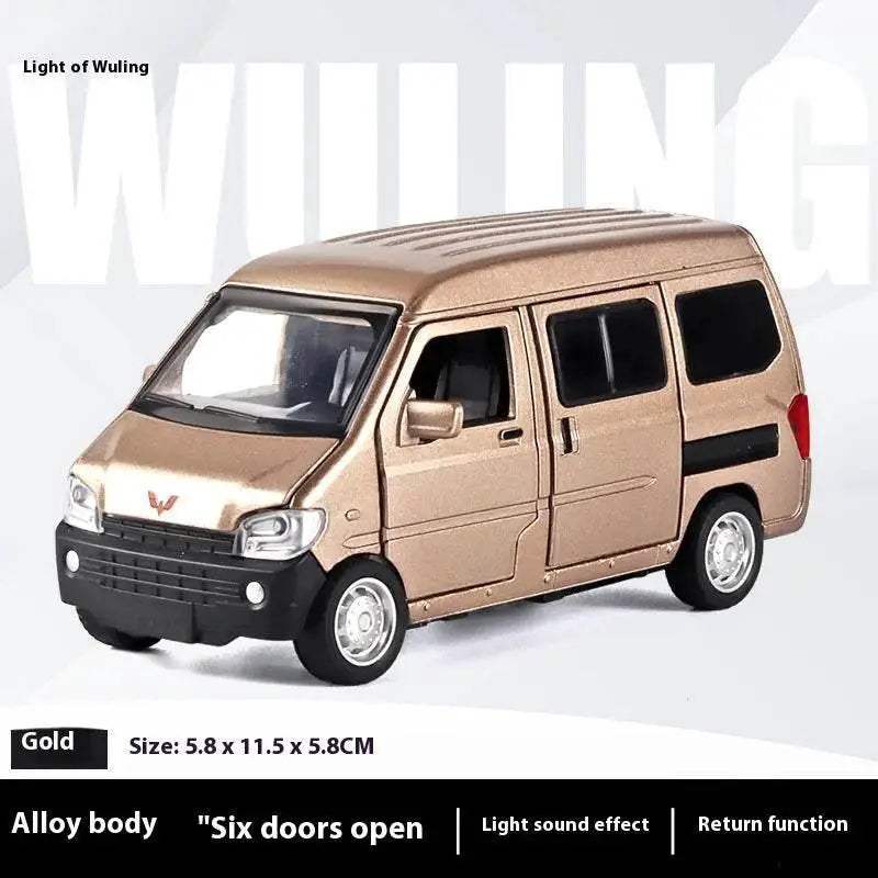 Premium Diecast Vehicle Model 1 To 32 Scale Wuling Rongguang Van With Sound And Light For Collectors - ToylandEU