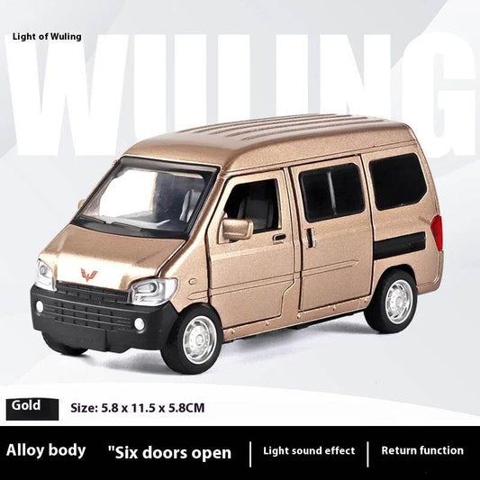 Premium Diecast Vehicle Model 1 To 32 Scale Wuling Rongguang Van With Sound And Light For Collectors - ToylandEU