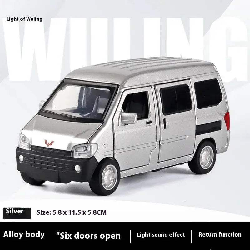 Premium Diecast Vehicle Model 1 To 32 Scale Wuling Rongguang Van With Sound And Light For Collectors - ToylandEU
