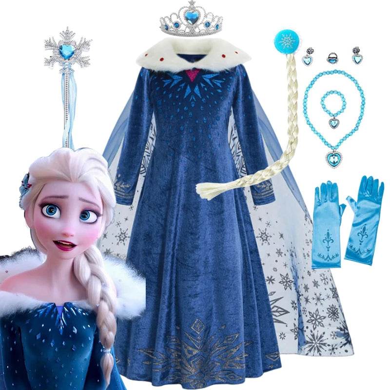 Premium Disney Elsa Costume Snow Queen Design For Girls - ToylandEU