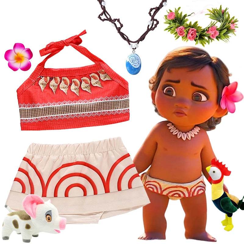Premium Disney Moana Inspired Dress For Baby Girls - ToylandEU