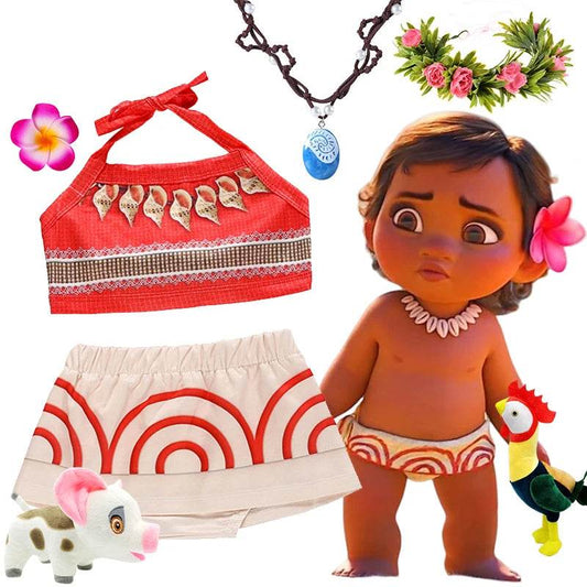 Premium Disney Moana Inspired Dress For Baby Girls - ToylandEU