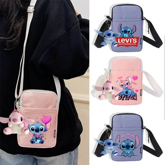 Premium Disney Stitch Phone Bag With Doll Unisex Portable Shoulder Purse For Men Women Kids - ToylandEU