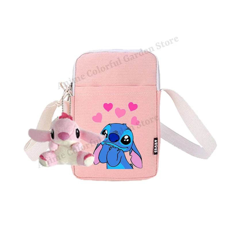 Premium Disney Stitch Phone Bag With Doll Unisex Portable Shoulder Purse For Men Women Kids - ToylandEU