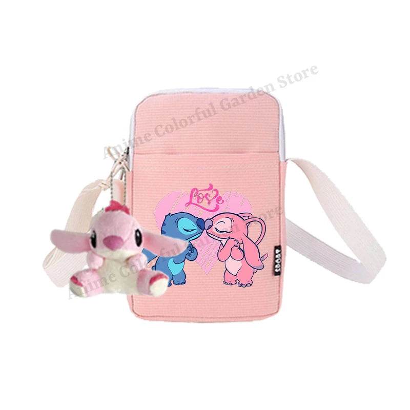 Premium Disney Stitch Phone Bag With Doll Unisex Portable Shoulder Purse For Men Women Kids - ToylandEU