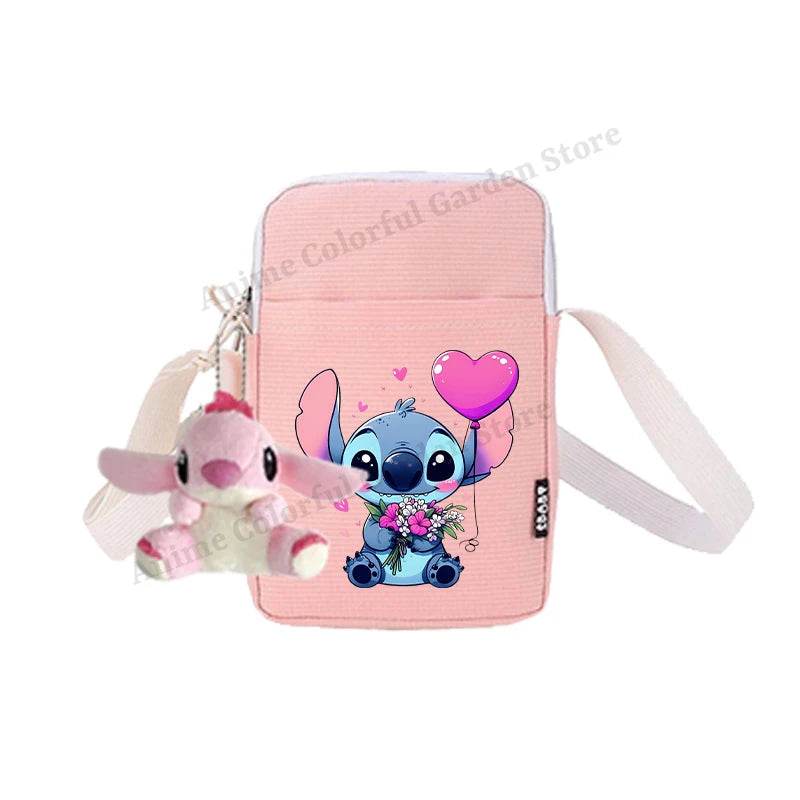 Premium Disney Stitch Phone Bag With Doll Unisex Portable Shoulder Purse For Men Women Kids - ToylandEU