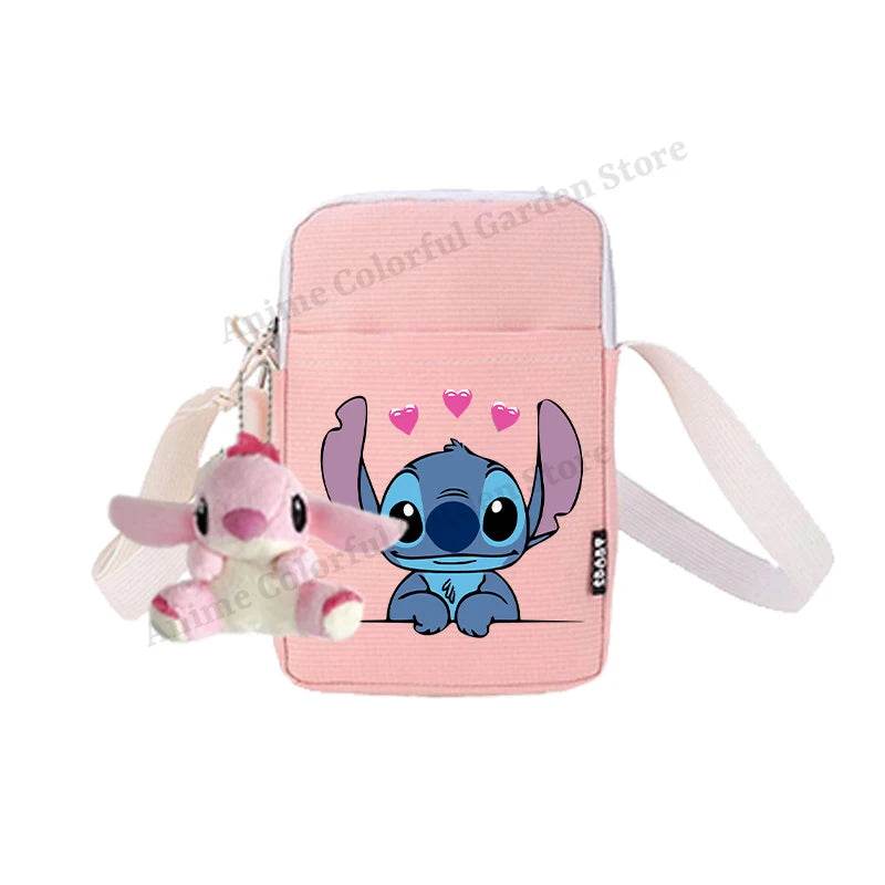 Premium Disney Stitch Phone Bag With Doll Unisex Portable Shoulder Purse For Men Women Kids - ToylandEU