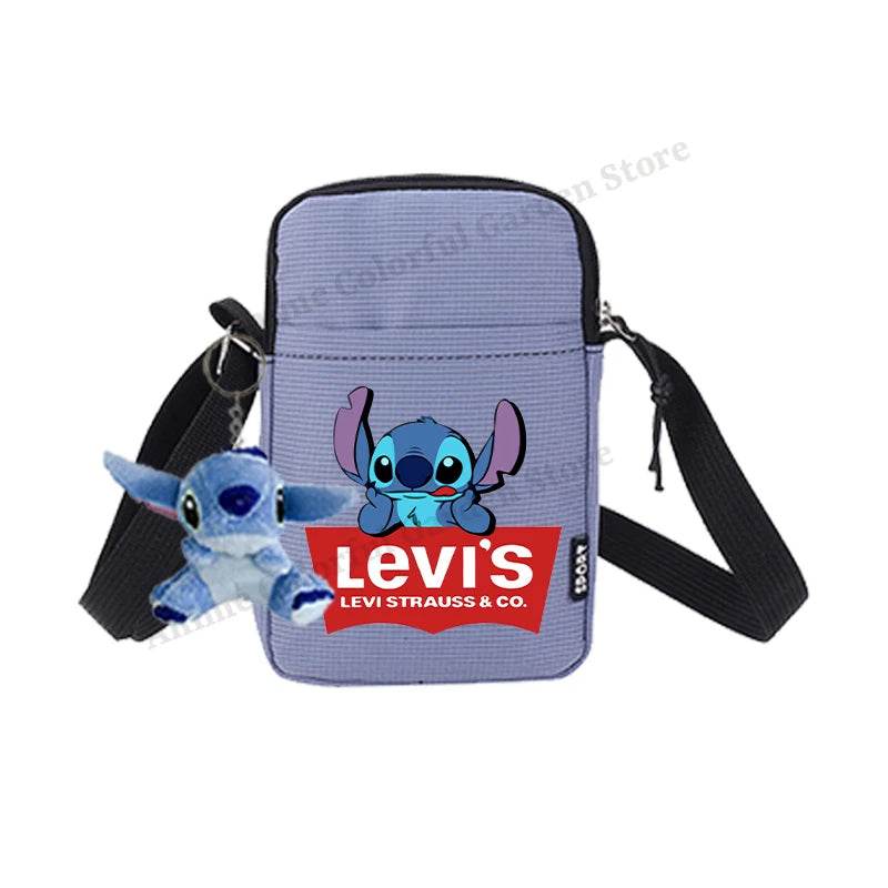 Premium Disney Stitch Phone Bag With Doll Unisex Portable Shoulder Purse For Men Women Kids - ToylandEU