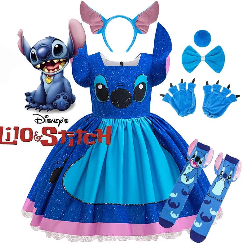 Premium Disney Stitch Princess Dress For Girls 7 To 13 - ToylandEU
