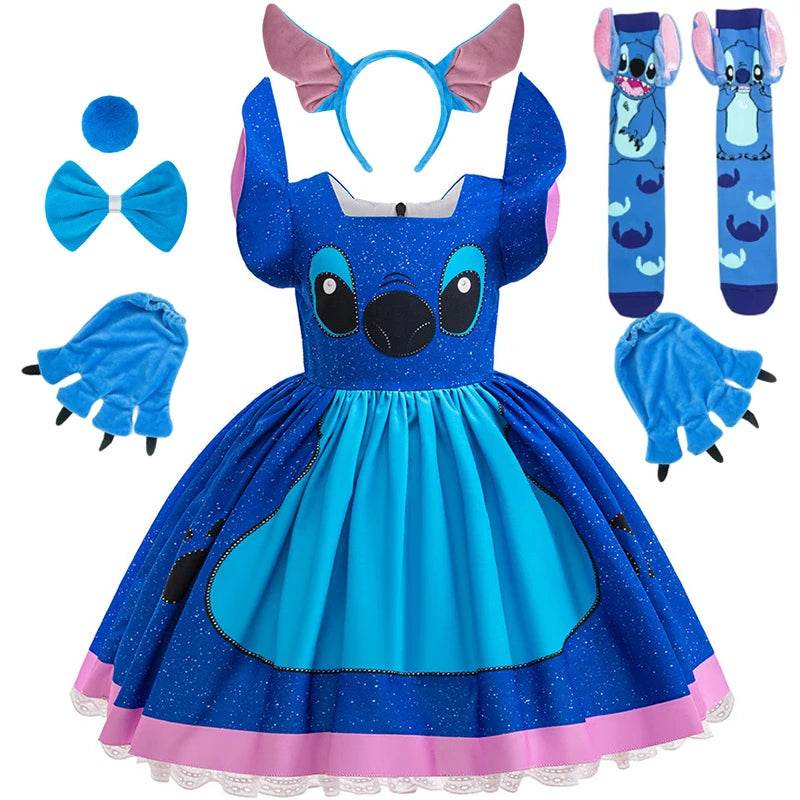 Premium Disney Stitch Princess Dress For Girls 7 To 13 - ToylandEU