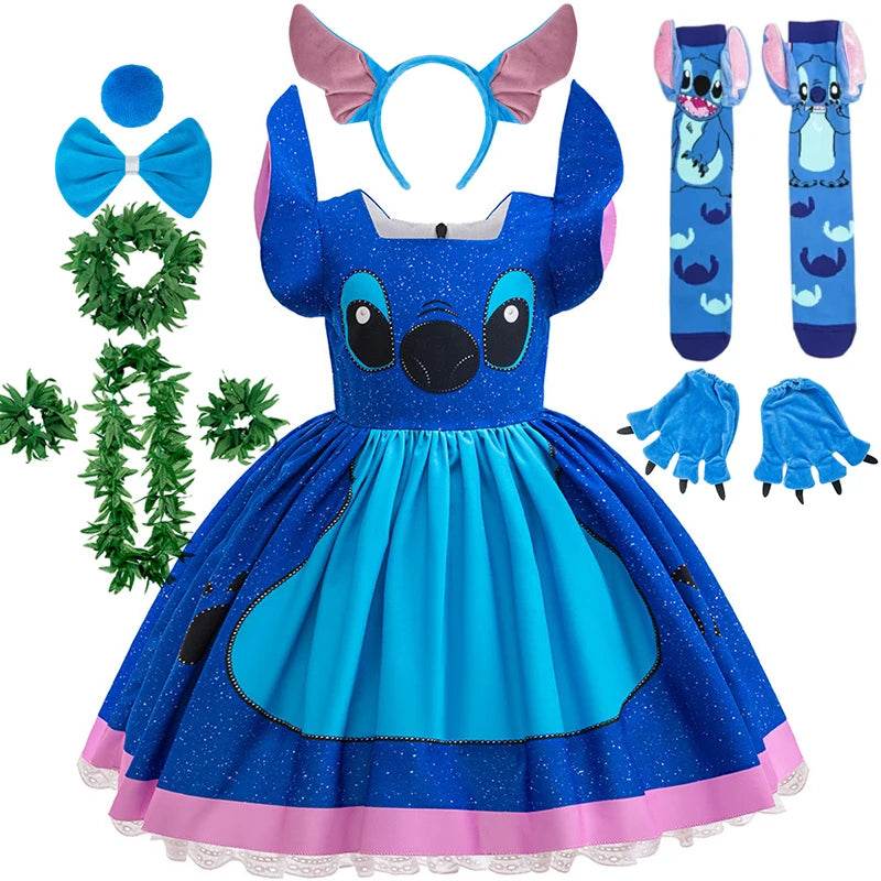 Premium Disney Stitch Princess Dress For Girls 7 To 13 - ToylandEU