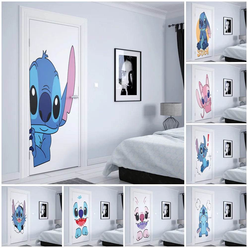 Premium Disney Watercolor Lilo and Stitch Kids Door Sticker - ToylandEU