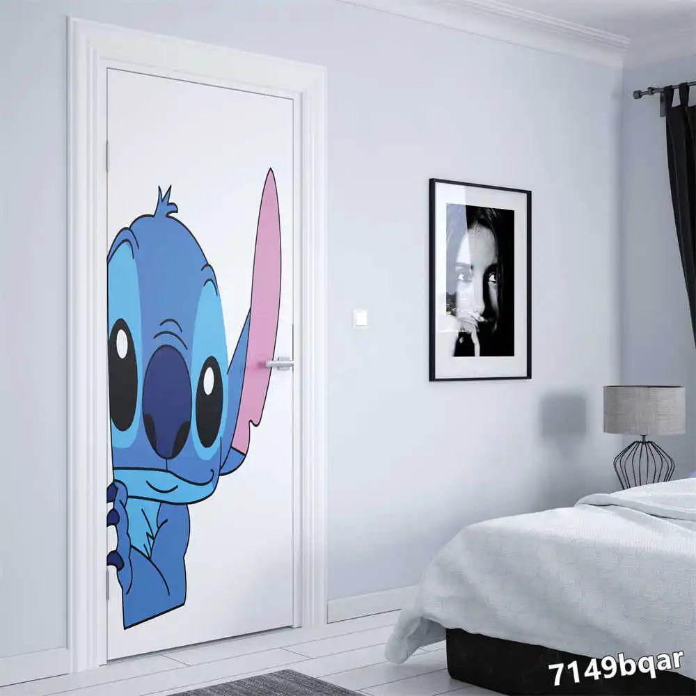 Premium Disney Watercolor Lilo and Stitch Kids Door Sticker - ToylandEU