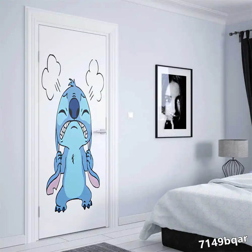 Premium Disney Watercolor Lilo and Stitch Kids Door Sticker - ToylandEU
