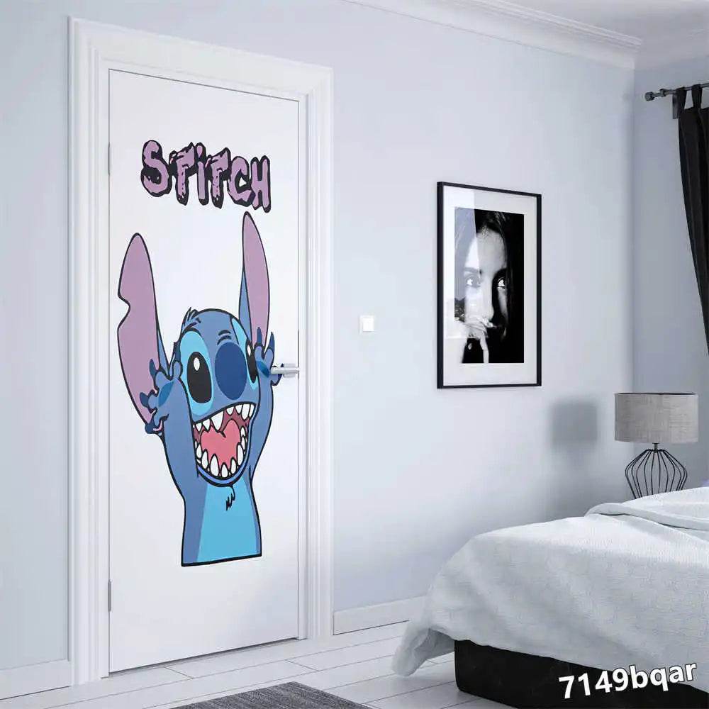 Premium Disney Watercolor Lilo and Stitch Kids Door Sticker - ToylandEU