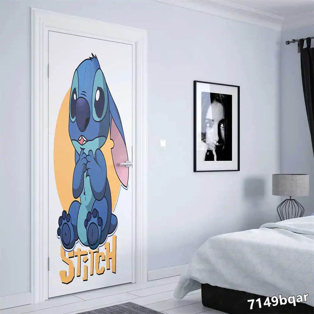 Premium Disney Watercolor Lilo and Stitch Kids Door Sticker - ToylandEU