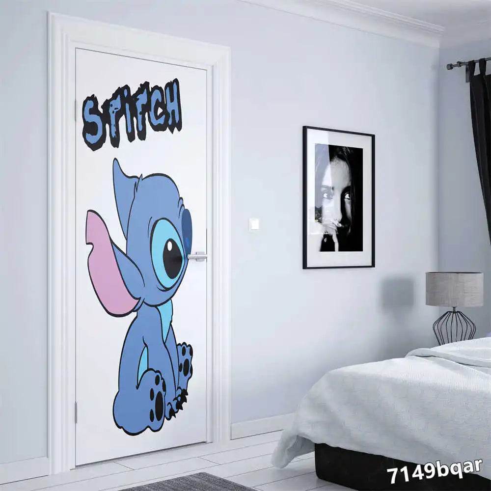 Premium Disney Watercolor Lilo and Stitch Kids Door Sticker - ToylandEU