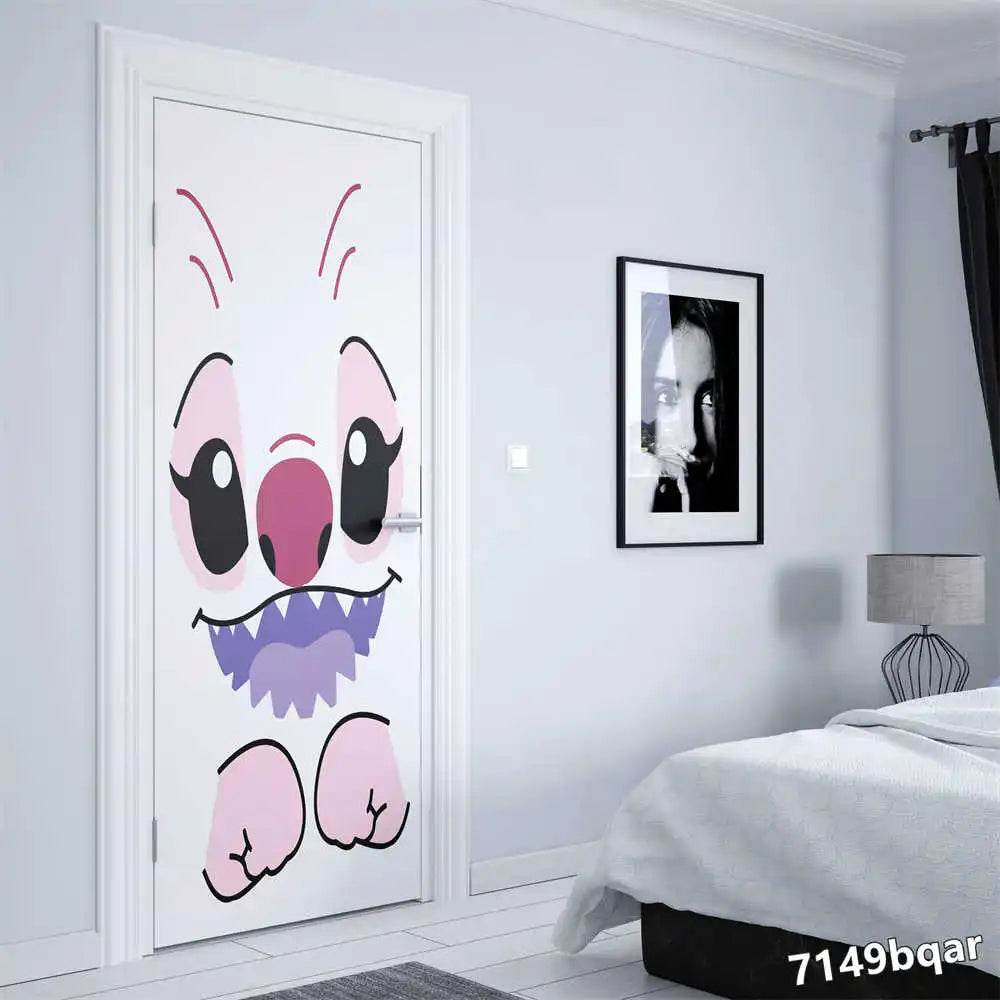 Premium Disney Watercolor Lilo and Stitch Kids Door Sticker - ToylandEU