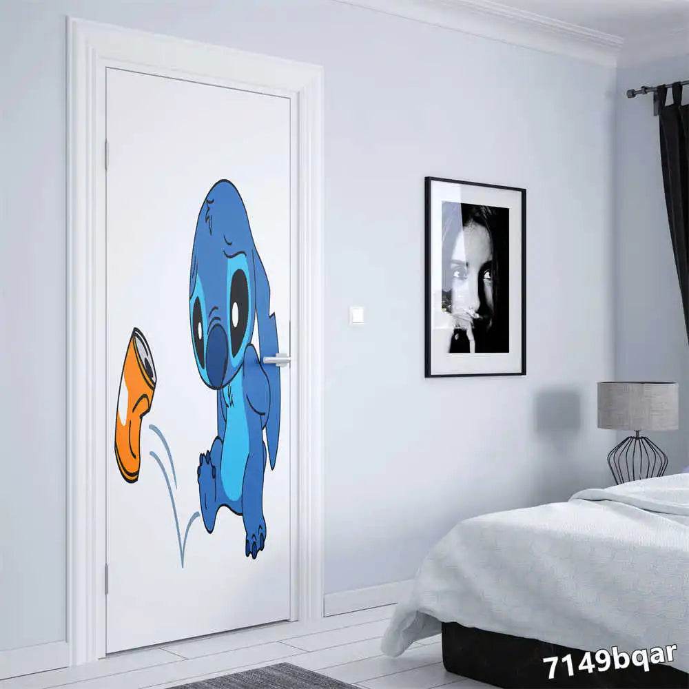 Premium Disney Watercolor Lilo and Stitch Kids Door Sticker - ToylandEU