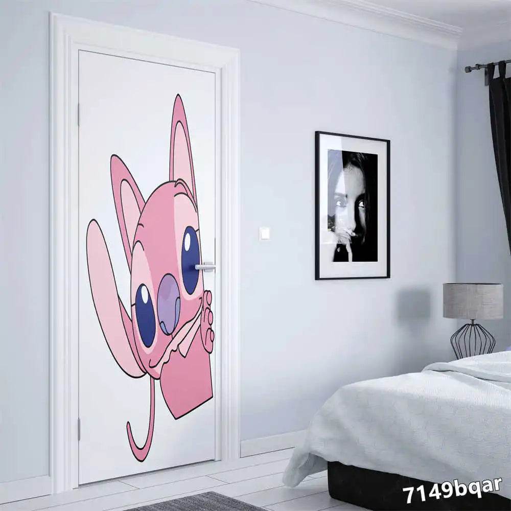 Premium Disney Watercolor Lilo and Stitch Kids Door Sticker - ToylandEU