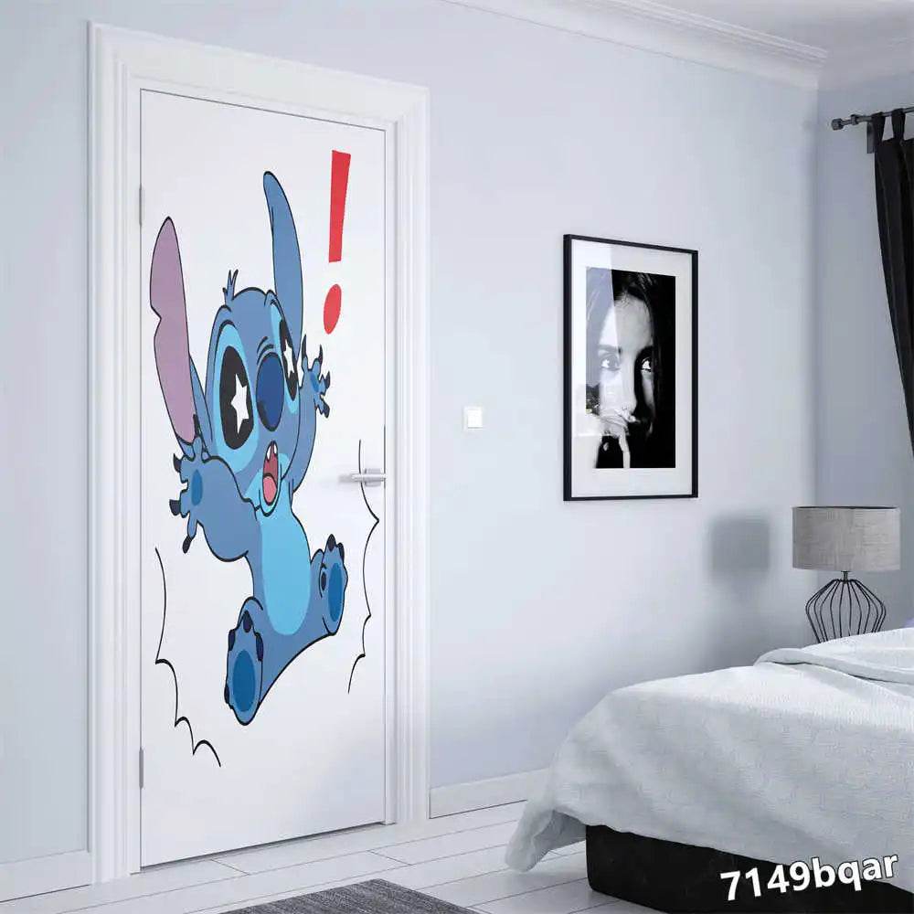Premium Disney Watercolor Lilo and Stitch Kids Door Sticker - ToylandEU
