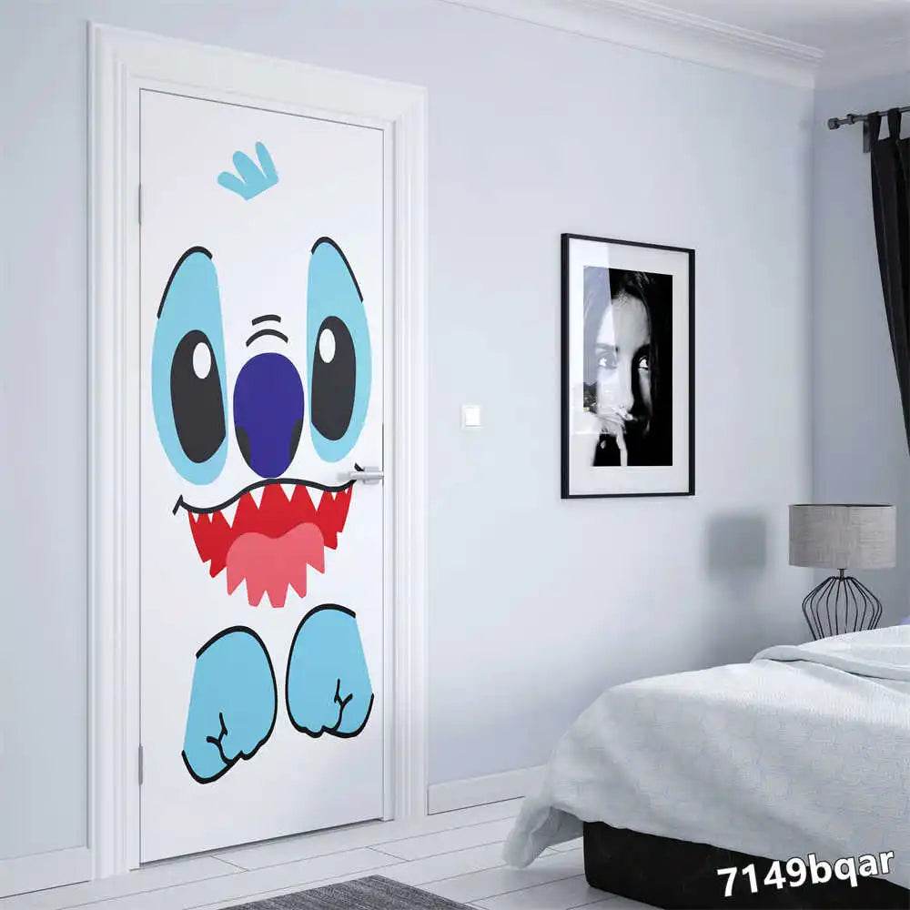 Premium Disney Watercolor Lilo and Stitch Kids Door Sticker - ToylandEU