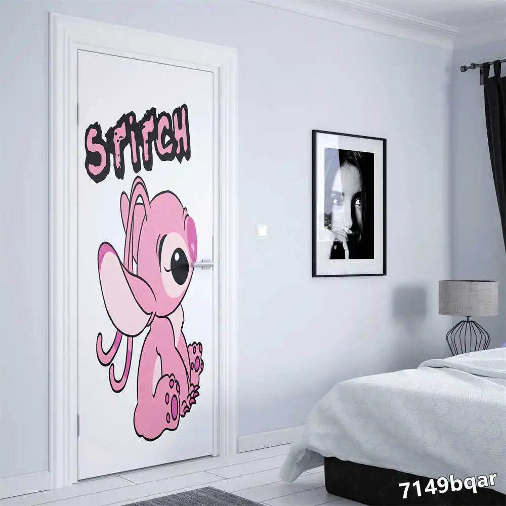 Premium Disney Watercolor Lilo and Stitch Kids Door Sticker - ToylandEU